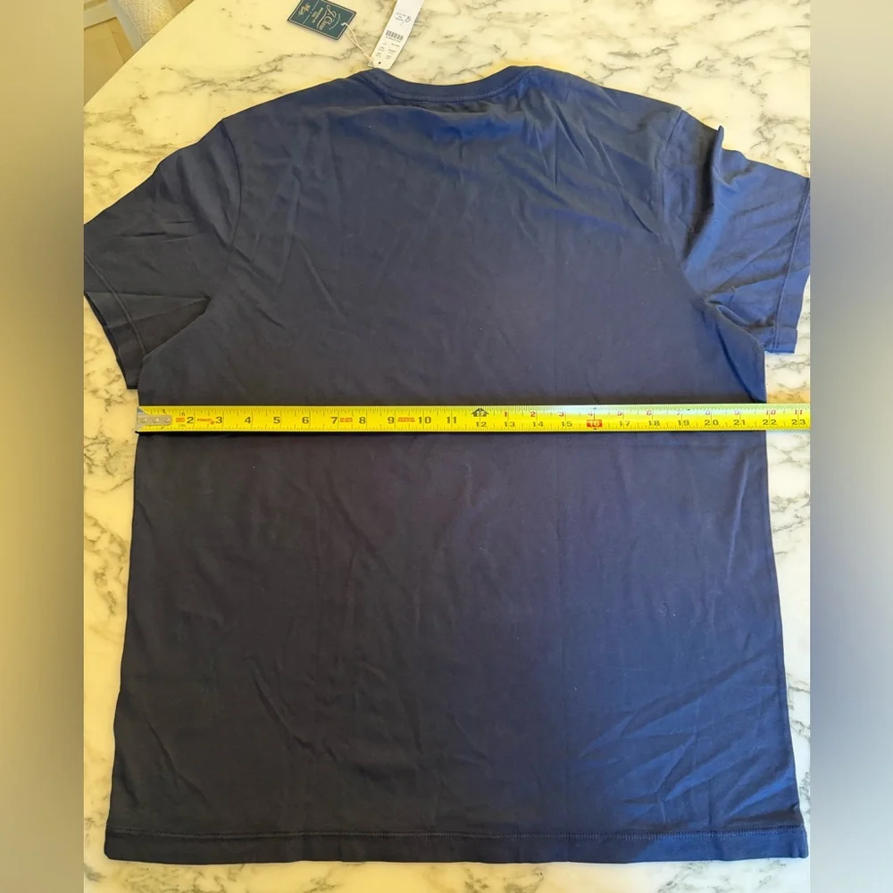 NWT J Crew Men’s Broken In Short Sleeve Tee Black L - Deodorant Marks Needs Wash